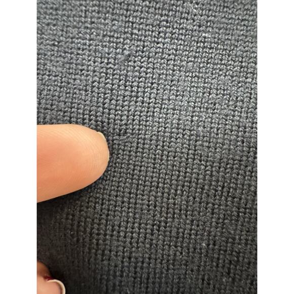 White + Warren Wool Sweater Women’s XS Trapeze Cardigan Lightweight Merino Black - Picture 4 of 9